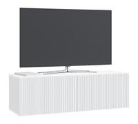vidaXL Meuble TV Mural Blanc 98 x 31 x 30 cm Bois d'ingénierie, Séjour, Meuble TV Moderne, système rectangulaire, Style Chic, Rangement Ample, Cabinet Mural
