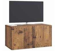 vidaXL Meuble TV Mural Bois Ancien 59,5 x 31 x 30 cm Bois d'ingénierie, Séjour, Meuble TV Moderne, système rectangulaire, Style Chic, Rangement Ample, Cabinet Mural