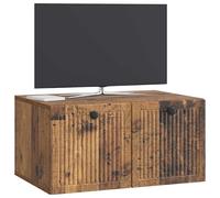 vidaXL Meuble TV Mural Bois Ancien 59,5 x 41 x 30 cm Bois d'ingénierie, Meuble TV rectangulaire pour Salon Moderne, Rangement Pratique, Affiche Murale, Organiseur Compact chez soi