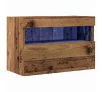 vidaXL Meuble TV mural Bois ancien 60×30×40 cm bois d'ingénierie LED dynamique