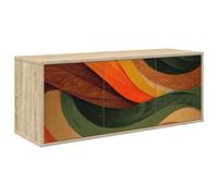 vidaXL Meuble TV Mural Bonn 102 x 33 x 40 cm Chêne Sonoma, Meuble TV rectangulaire Moderne, Mural, Rangement Pratique, Espace optimisé pour Votre Salon