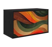 vidaXL Meuble TV Mural Bonn 69 x 33 x 40 cm Chêne Noir, Salon, Meuble de Rangement Moderne rectangulaire, Cabinet Mural, Support TV, Espace Ample pour Organiser et décorer