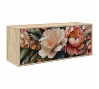 vidaXL Meuble TV Mural BORNE 102 x 33 x 40 cm Chêne Sonoma, Meuble TV rectangulaire Moderne, Mural, Rangement Pratique, Espace optimisé pour Votre Salon