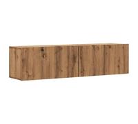 vidaXL Meuble TV Mural chêne Artisanal 120x30x30 cm Bois d'ingénierie, Support TV, Armoire média, Console TV, Meuble HiFi, Centre de Divertissement