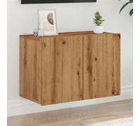 vidaXL Meuble TV mural chêne artisanal 60x30x41 cm – support TV, armoire média, meuble HiFi