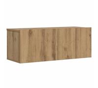 Meuble TV mural chêne artisanal 80x30x30 cm bois d ingénierie