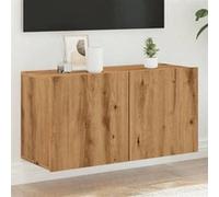 vidaXL Meuble TV Mural chêne Artisanal 80x30x41 cm