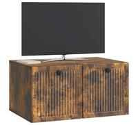 vidaXL Meuble TV Mural Chêne fumé 59,5 x 41 x 30 cm Bois d'ingénierie, Meuble TV rectangulaire pour Salon Moderne, Rangement Pratique, Affiche Murale, Organiseur Compact chez soi