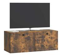 vidaXL Meuble TV Mural Chêne fumé 78,5 x 31 x 30 cm Bois d'ingénierie, Meuble TV rectangulaire pour Salon Moderne, Rangement Pratique, Affiche Murale, Organiseur Compact chez soi