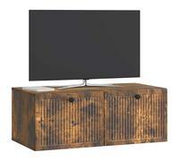 vidaXL Meuble TV Mural Chêne fumé 78,5 x 41 x 30 cm Bois d'ingénierie, Meuble TV rectangulaire pour Salon Moderne, Rangement Pratique, Affiche Murale, Organiseur Compact chez soi
