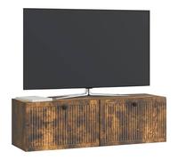 vidaXL Meuble TV Mural Chêne fumé 98 x 31 x 30 cm Bois d'ingénierie, Meuble TV rectangulaire pour Salon Moderne, Rangement Pratique, Affiche Murale, Organiseur Compact chez soi