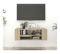 vidaXL Meuble TV mural Chêne sonoma 102x35x35 cm Aggloméré Brun G