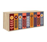 vidaXL Meuble TV Mural Essen 102 x 33 x 40 cm Chêne Sonoma, Meuble TV rectangulaire Moderne, Mural, Rangement Pratique, Espace optimisé pour Votre Salon