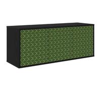 vidaXL Meuble TV Mural GELEEN 102 x 33 x 40 cm Chêne Noir, Meuble TV rectangulaire Moderne, Mural, Rangement Pratique, Espace optimisé pour Votre Salon