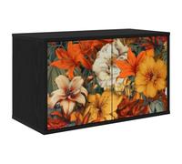 vidaXL Meuble TV Mural GENNEP 69 x 33 x 40 cm Chêne Noir, Salon, Meuble de Rangement Moderne rectangulaire, Cabinet Mural, Support TV, Espace Ample pour Organiser et décorer