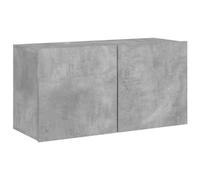 Meuble TV mural gris béton 80x30x41 cm 836958