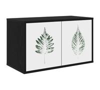 vidaXL Meuble TV Mural HANAU 69 x 33 x 40 cm Chêne Noir, Salon, Meuble de Rangement Moderne rectangulaire, Cabinet Mural, Support TV, Espace Ample pour Organiser et décorer