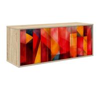 vidaXL Meuble TV Mural HEESCH 102 x 33 x 40 cm Chêne Sonoma, Meuble TV rectangulaire Moderne, Mural, Rangement Pratique, Espace optimisé pour Votre Salon