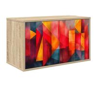 vidaXL Meuble TV Mural HEESCH 69 x 33 x 40 cm Chêne Sonoma, Salon, Meuble de Rangement Moderne rectangulaire, Cabinet Mural, Support TV, Espace Ample pour Organiser et décorer