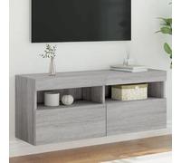vidaXL Meuble TV Mural LED Sonoma Gris