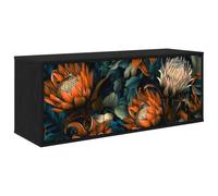 vidaXL Meuble TV Mural LOCHEM 102 x 33 x 40 cm Chêne Noir, Meuble TV rectangulaire Moderne, Mural, Rangement Pratique, Espace optimisé pour Votre Salon
