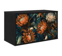 vidaXL Meuble TV Mural LOCHEM 69 x 33 x 40 cm Chêne Noir, Salon, Meuble de Rangement Moderne rectangulaire, Cabinet Mural, Support TV, Espace Ample pour Organiser et décorer