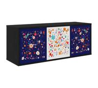 vidaXL Meuble TV Mural Mainz 102 x 33 x 40 cm Chêne Noir, Meuble TV rectangulaire Moderne, Mural, Rangement Pratique, Espace optimisé pour Votre Salon