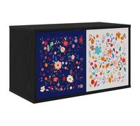 vidaXL Meuble TV Mural Mainz 69 x 33 x 40 cm Chêne Noir, Salon, Meuble de Rangement Moderne rectangulaire, Cabinet Mural, Support TV, Espace Ample pour Organiser et décorer