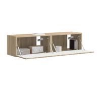 vidaXL Meuble TV Mural Montage Mural 2 pcs Sonoma 60 x 31 x 29,5 cm, Salon, Meuble TV Moderne, Solution de Rangement Fonctionnelle, étagère Murale, Design Chic