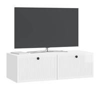 vidaXL Meuble TV Mural Montage Mural Blanc Brillant 98 x 41 x 30 cm, Meuble TV rectangulaire pour Salon Moderne, Rangement Pratique, Affiche Murale, Organiseur Compact chez soi