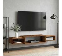 vidaXL Meuble TV mural Montage mural Bois ancien 140 x 28 x 21 cm 8006003
