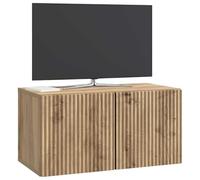 vidaXL Meuble TV Mural Montage Mural Chêne Artisanal 59,5 x 31 x 30 cm, Séjour, Meuble TV Moderne, système rectangulaire, Style Chic, Rangement Ample, Cabinet Mural