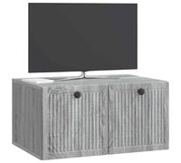 vidaXL Meuble TV Mural Sonoma Gris 59,5 x 41 x 30 cm Bois d'ingénierie, Meuble TV rectangulaire pour Salon Moderne, Rangement Pratique, Affiche Murale, Organiseur Compact chez soi