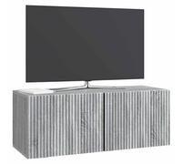 vidaXL Meuble TV Mural Sonoma Gris 78,5 x 31 x 30 cm Bois d'ingénierie, Séjour, Meuble TV Moderne, système rectangulaire, Style Chic, Rangement Ample, Cabinet Mural