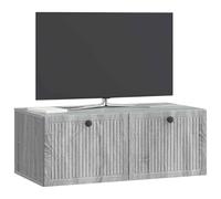 vidaXL Meuble TV Mural Sonoma Gris 78,5 x 41 x 30 cm Bois d'ingénierie, Meuble TV rectangulaire pour Salon Moderne, Rangement Pratique, Affiche Murale, Organiseur Compact chez soi