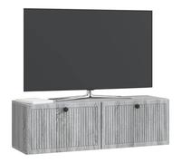 vidaXL Meuble TV Mural Sonoma Gris 98 x 31 x 30 cm Bois d'ingénierie, Meuble TV rectangulaire pour Salon Moderne, Rangement Pratique, Affiche Murale, Organiseur Compact chez soi