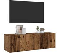 vidaXL Meuble TV mural vieux bois 100x30x30 cm bois d'ingénierie Marron