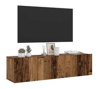 vidaXL Meuble TV mural vieux bois 120x30x30 cm bois d'ingénierie, support TV, armoire média, console TV, meuble HiFi, centre 856020