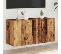 vidaXL Meuble TV mural vieux bois 80x30x41 cm – support TV, armoire média, console TV