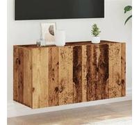 vidaXL Meuble TV Mural Vieux Bois 80x30x41 cm, Support TV, Armoire média, Console TV, Meuble HiFi, Centre de Divertissement, Armoire TV