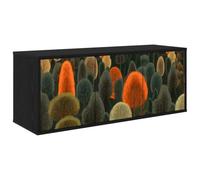 vidaXL Meuble TV Mural ZAANDAM 102 x 33 x 40 cm Chêne Noir, Meuble TV rectangulaire Moderne, Mural, Rangement Pratique, Espace optimisé pour Votre Salon
