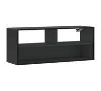 vidaXL Meuble TV Noir 100x31x39,5 cm Bois d'ingénierie et métal, Support TV, Armoire média, Console TV, Meuble HiFi, Centre de Divertissement