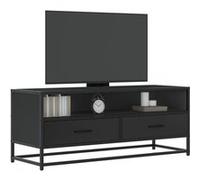 vidaXL Meuble TV 848814 Noir 100x34,5x40 cm Bois d'ingénierie et métal