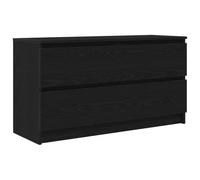 vidaXL Meuble TV Noir 100x35x54 cm Bois d'ingénierie, Banc TV, Meuble HiFi, Centre de Divertissement, Buffet TV, Meuble multimédia, Console TV