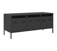 vidaXL Meuble TV Noir 101,5x39x43,5 cm Acier laminé à Froid