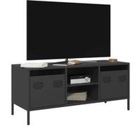 vidaXL Meuble TV 101,5x39x43,5 cm Acier laminé à froid Noir