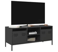 vidaXL Meuble TV 101,5x39x43,5 cm Acier laminé à froid Noir