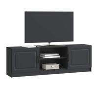 vidaXL Meuble TV Noir 150 x 31 x 47 cm Bois d'ingénierie, Meuble TV rectangulaire Vintage pour Salon, Rangement spacieux, Centre déco Bas en Bois aggloméré