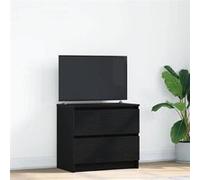 vidaXL Meuble TV 861779 - Noir 60x35x54 cm, bois d'ingénierie, support TV