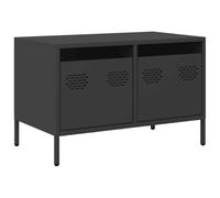 vidaXL Meuble TV Noir 68x39x43,5 cm Acier laminé à Froid, Support TV, Buffet TV, Armoire HiFi, Banc TV, Armoire en métal, Meuble multimédia
